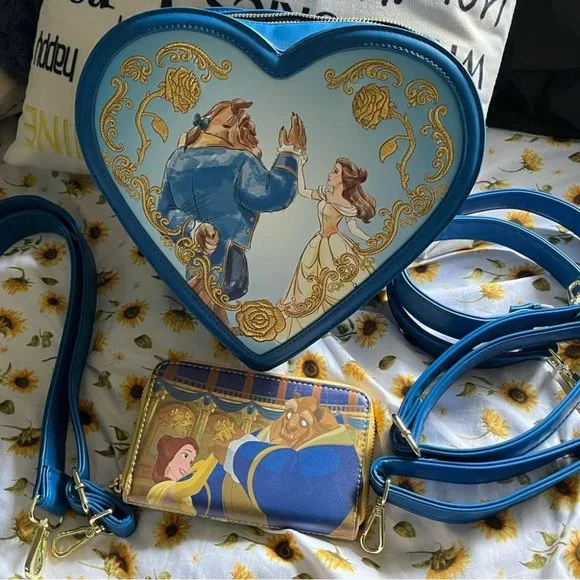 Disney Beauty and the Beast Loungefly and wallet
